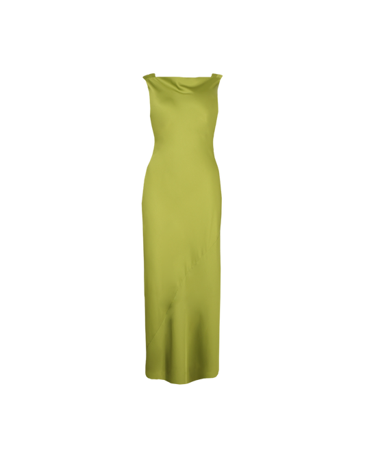 FIREBIRD COWL GOWN PEA GREEN