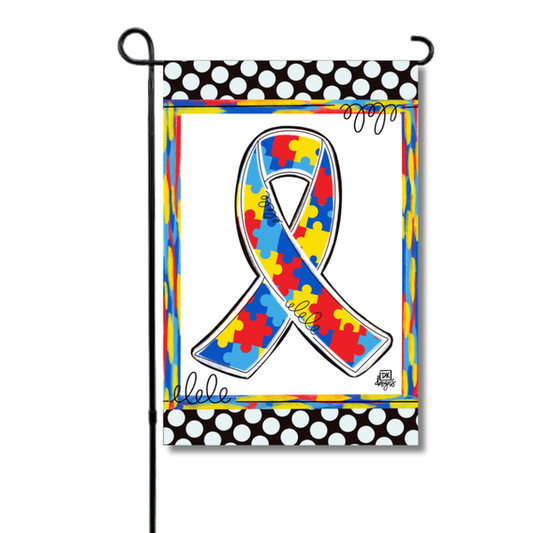 Flag Puzzle Awareness Ribbon Garden Glam