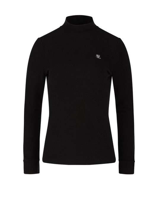 Fleeced high neck T Shirt (Black)