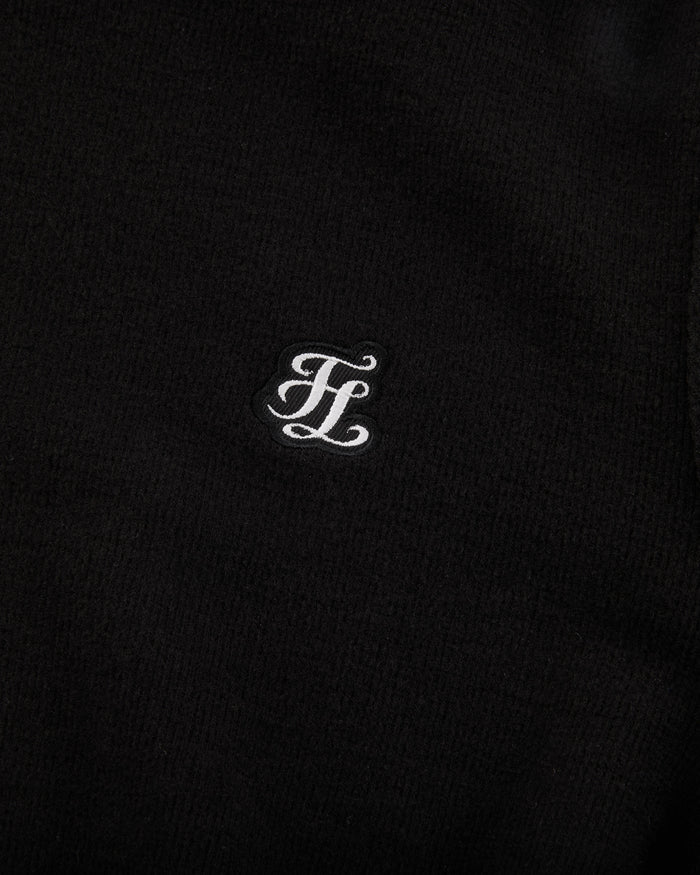 Fleeced high neck T Shirt (Black)