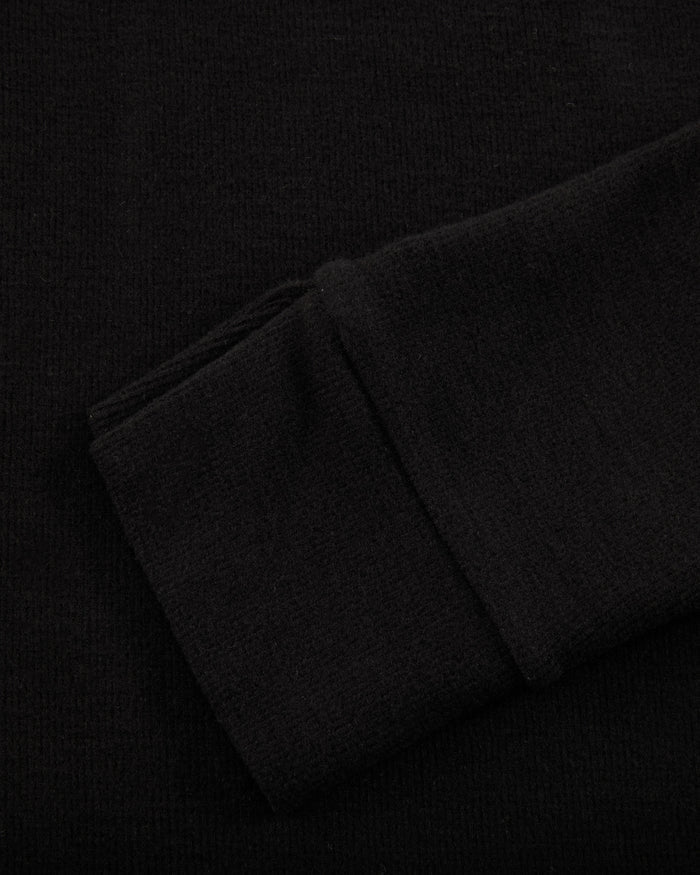 Fleeced high neck T Shirt (Black)