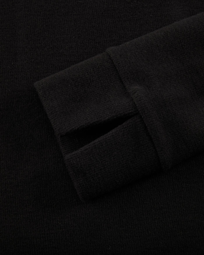 Fleeced high neck T Shirt (Black)