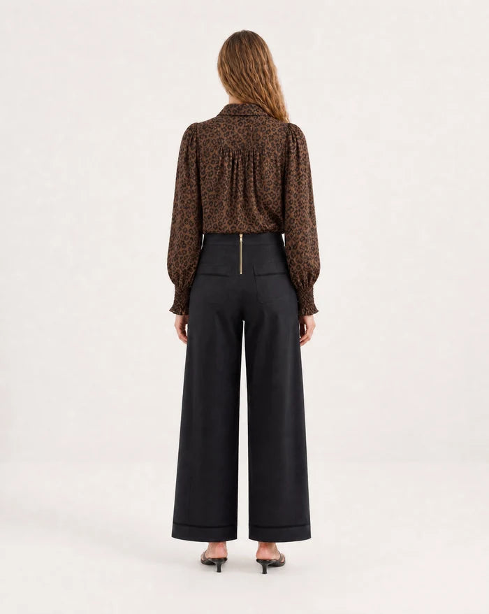 Florence Linen Pant In Black