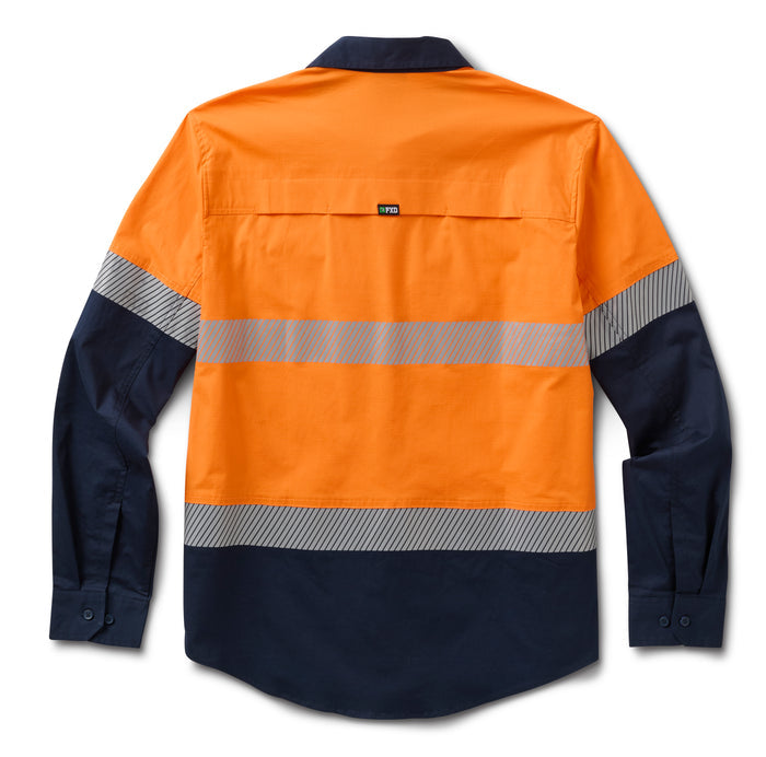 FXD Taped Hi-Vis Vented Stretch Long Sleeve Work Shirt LSH4T