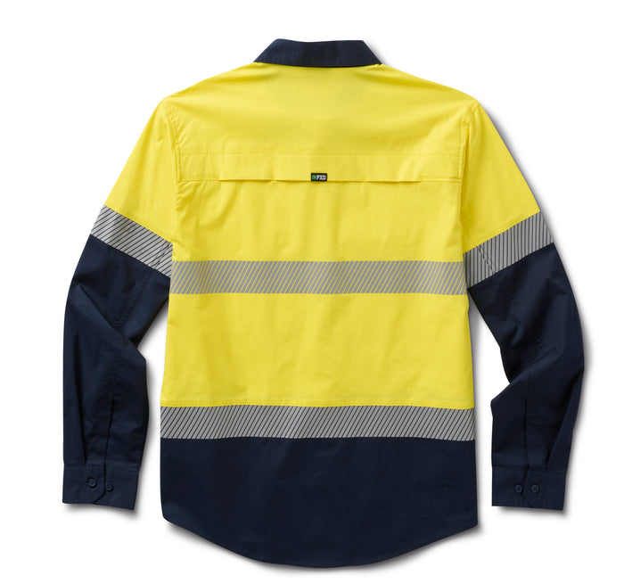 FXD Taped Hi-Vis Vented Stretch Long Sleeve Work Shirt LSH4T