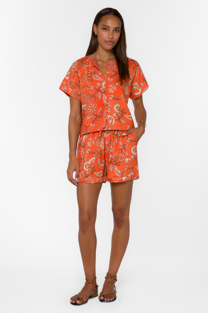 Gabrie Orange Blossom Top - Tops - Velvet Heart Clothing