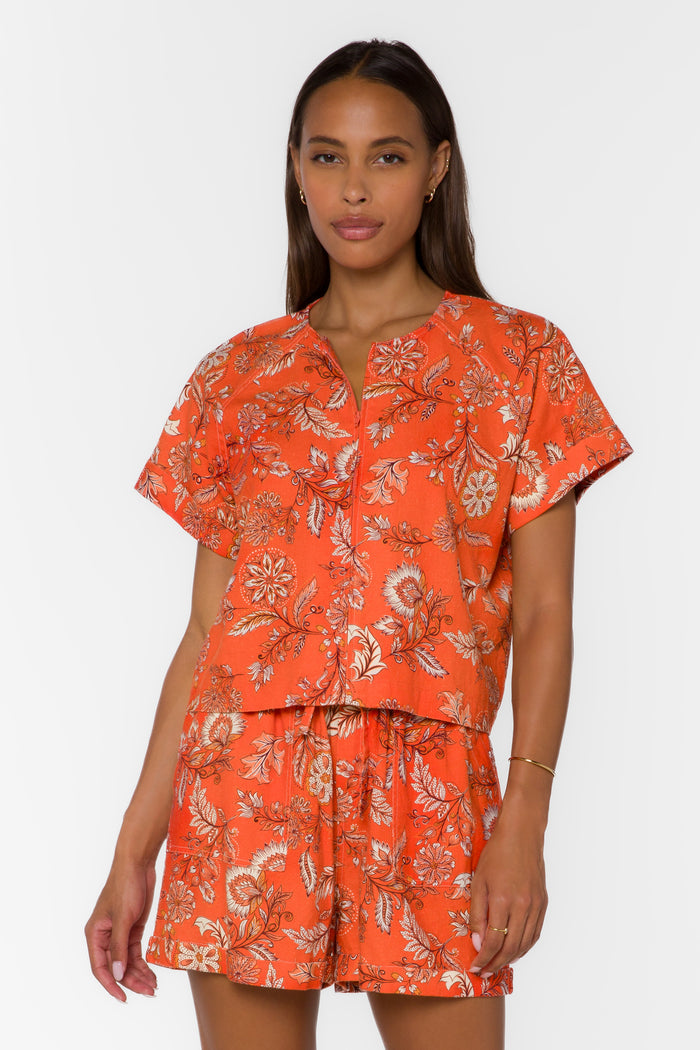 Gabrie Orange Blossom Top - Tops - Velvet Heart Clothing