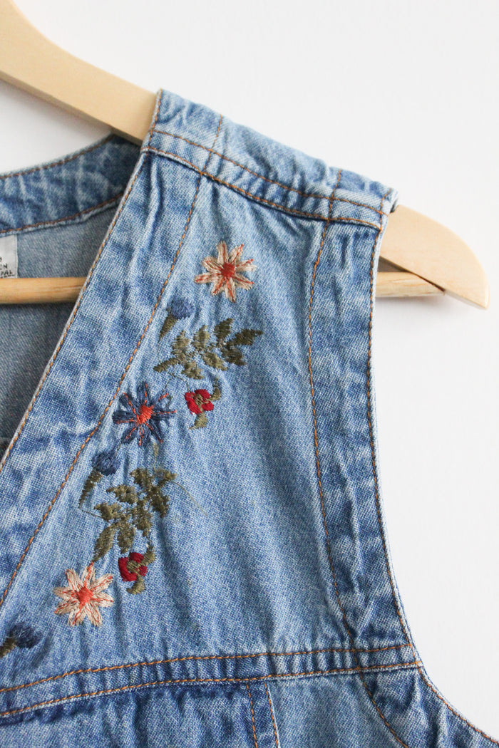 garden embroidered vest