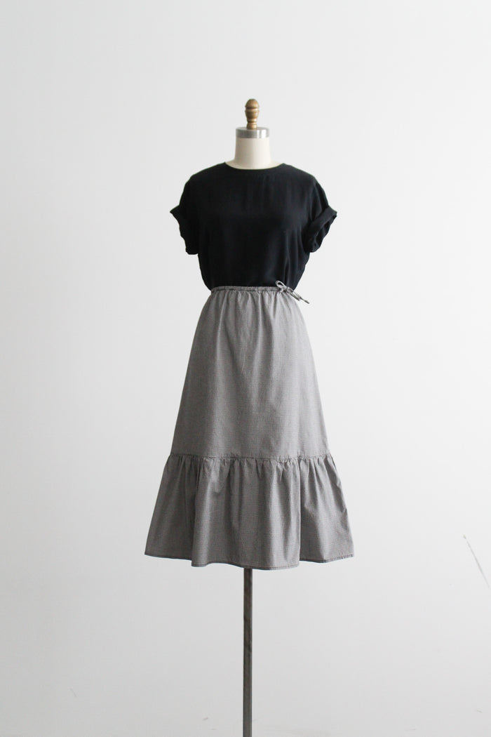 gingham market skirt