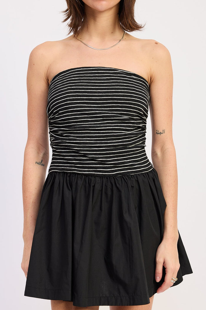 Goldie Mix Media Mini Tube Dress