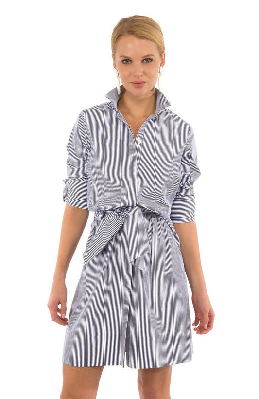 Gretchen Scott Breezy Blouson Dress - Navy/White