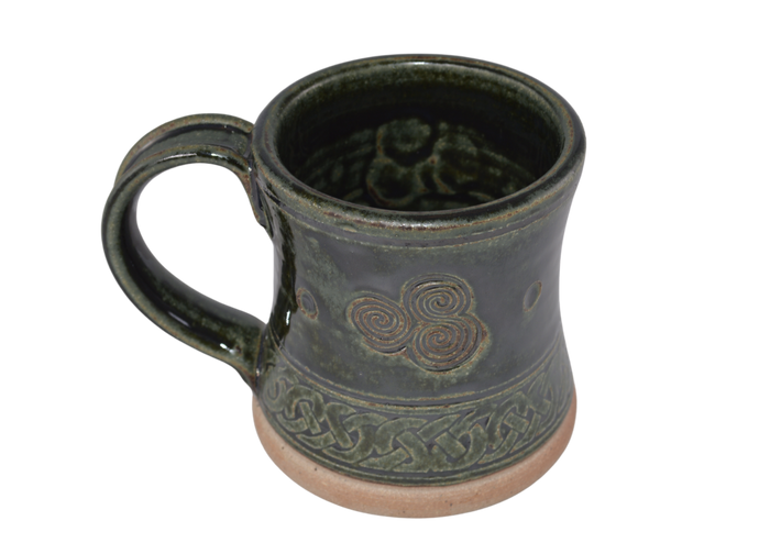 Hand Made Irish Pottery Celtic Knotwork Mugs