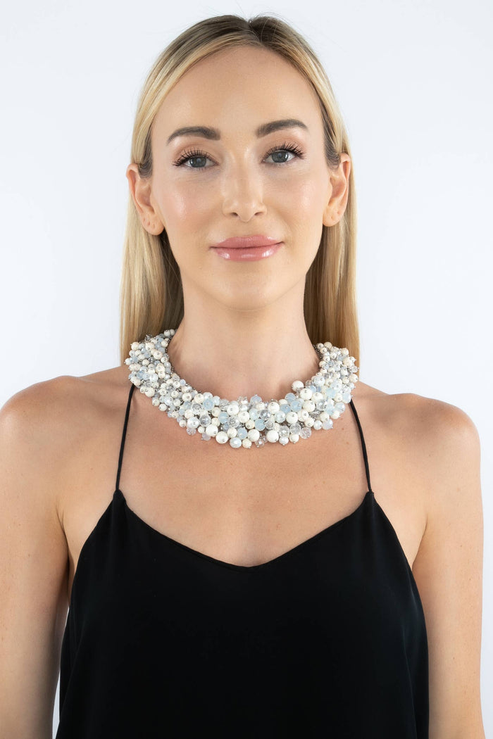 Harper Blue Statement Necklace - Born To Glam