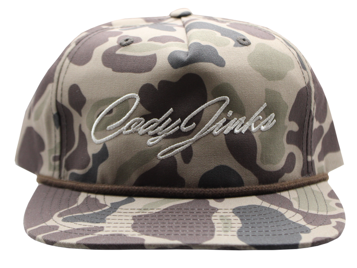 Harvest Camo Hat with Cursive font