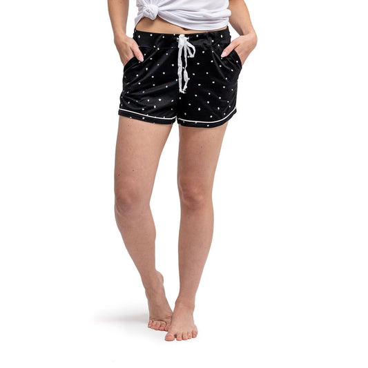Hello Mellow - Breakfast in Bed Shorts SET - Polka Dot - Black/White