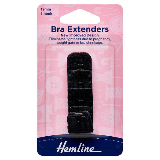 Hemline Bra Back Extenders: 19mm - Bra Extender