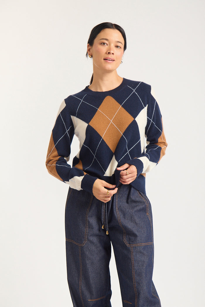 Henrietta Cashmere Sweater In Midnight Navy