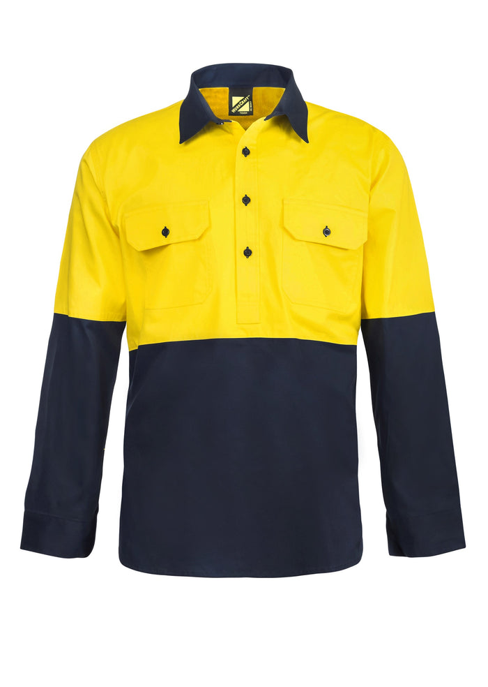 Hi Vis Closed Front Long Sleeve Shirt WS4256