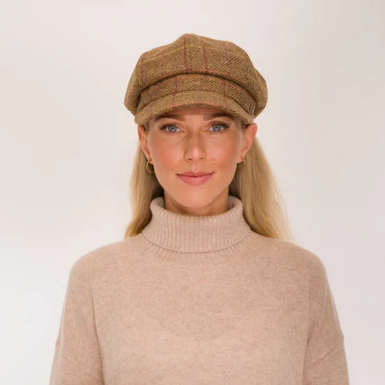Hicks & Brown Higham Tweed Ladies Baker Boy Cap