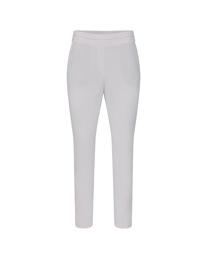 High Waist Stretch Bootcut Pants (White)