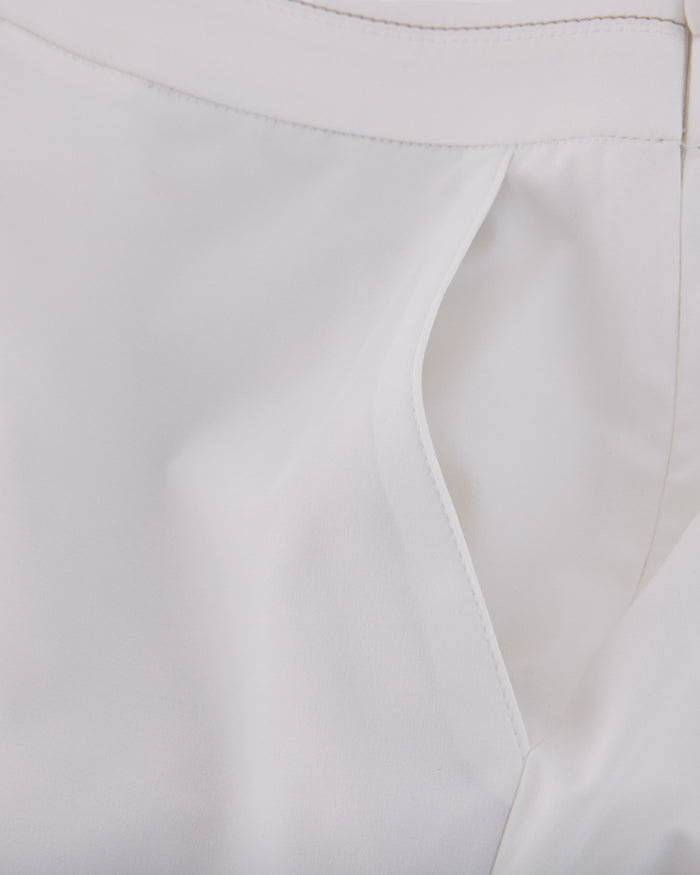 High Waist Stretch Bootcut Pants (White)