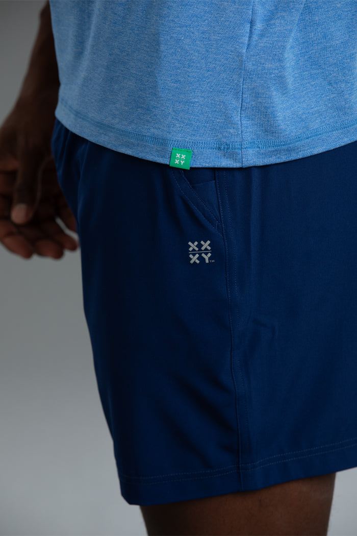 Light blue tshirt with blue shorts || Periwinkle Heather