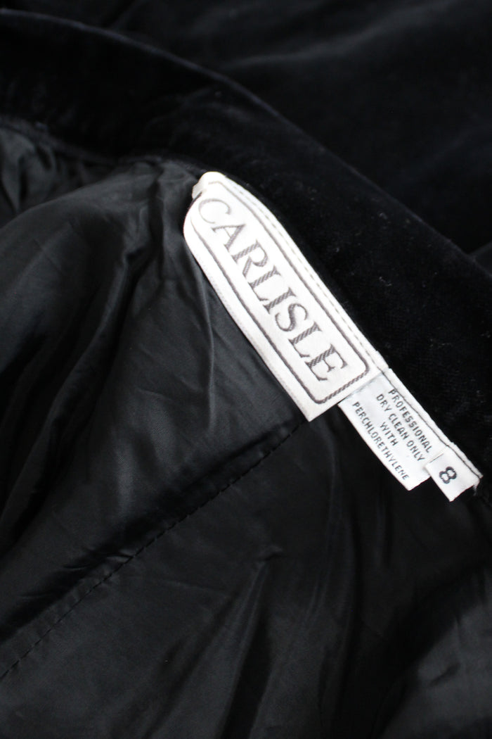 inkwell velvet midi skirt