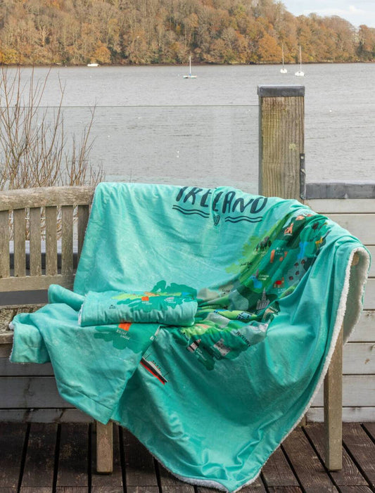 Ireland Mink Fleece Lined Blanket