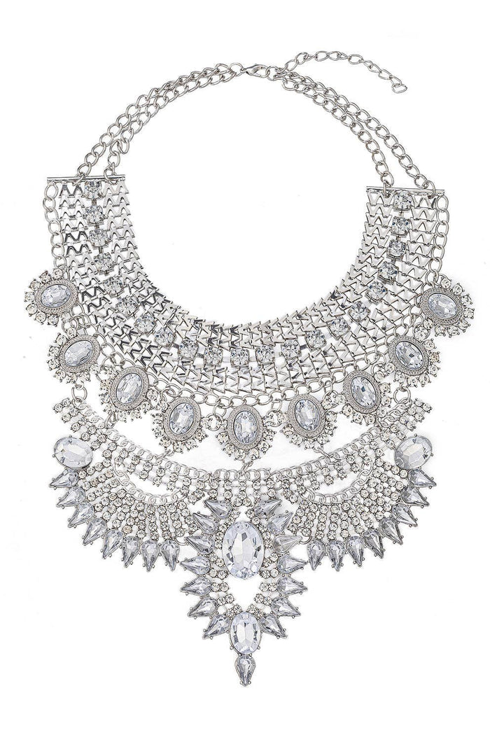Style the Jania Silver Necklace exclusively at Born To Glam