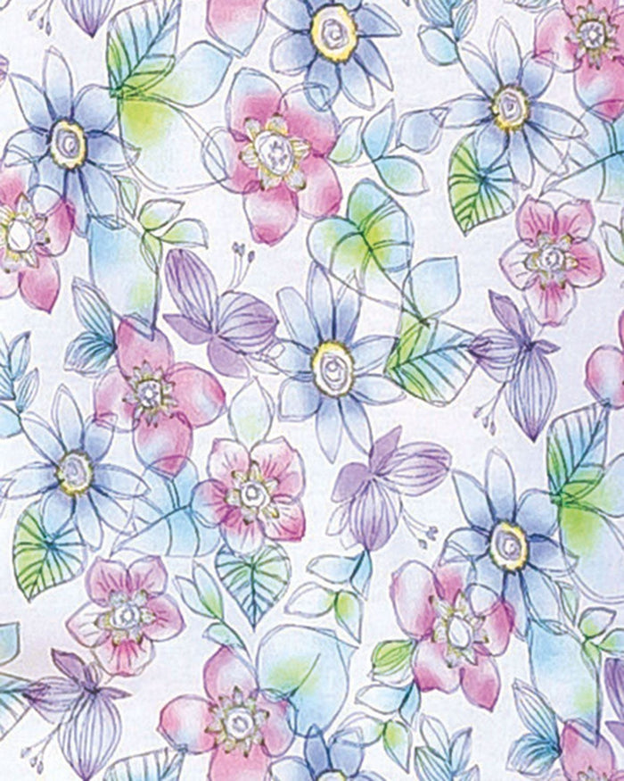 Jemima Floral Cotton Short Sleeved Polo Top - Image 2 - The Classic Boutique