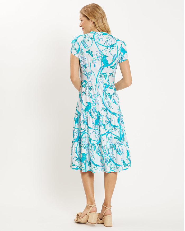Jude Connally Libby Dress - Birds And Butterflies White - Sale