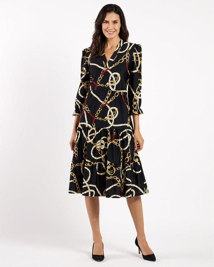 Jude Connally Maggie Dress - Ribbons And Chains Black