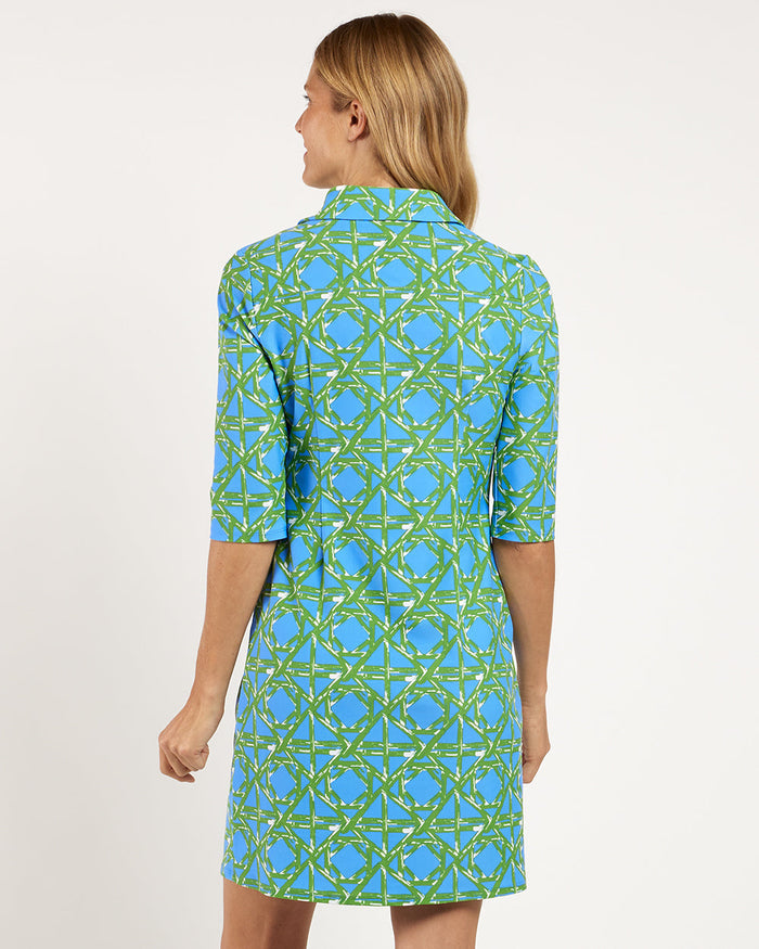 Jude Connally Susanna Dress - Bamboo Rattan Cornflower
