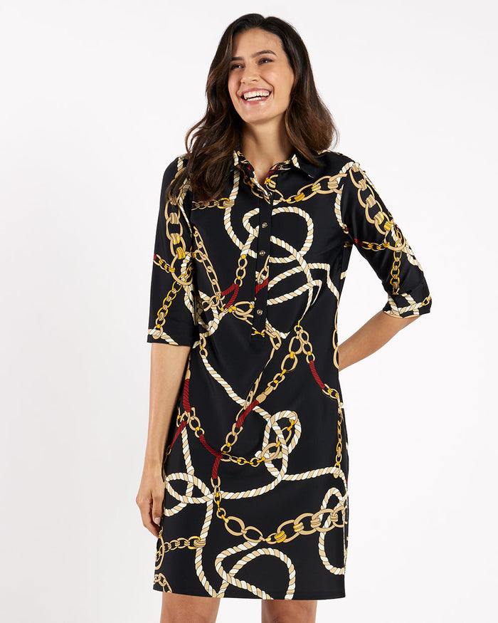 Jude Connally Susanna Dress - Ribbons And Chains Black