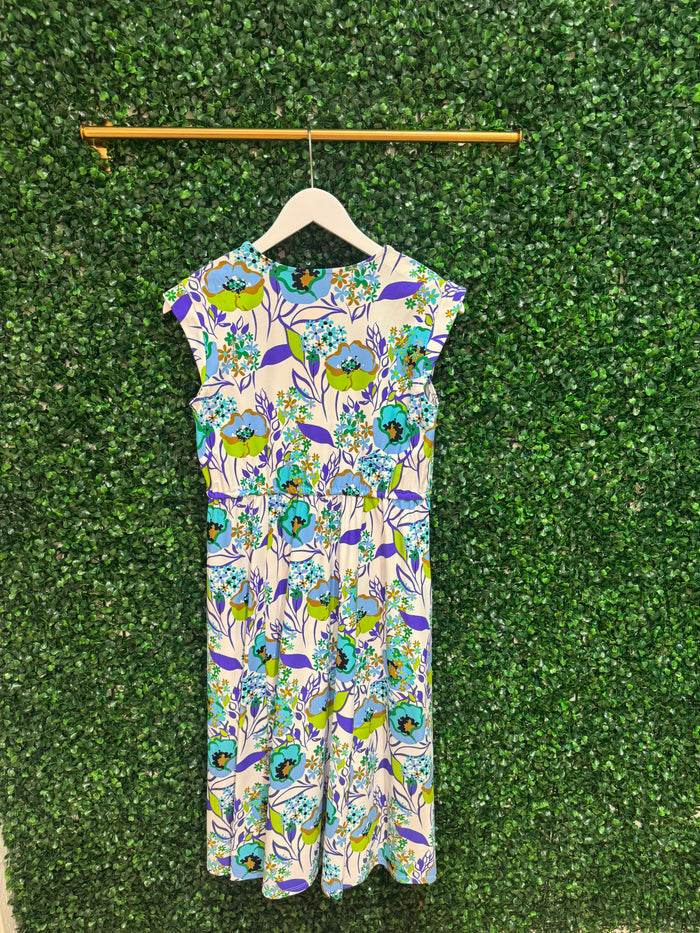 Jude Connally Tess Midi Dress - Floretta Floral White - Sale