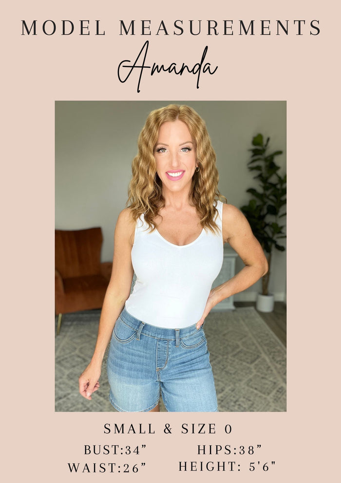 Judy Blue High Rise Non Distressed Denim Midi Skirt