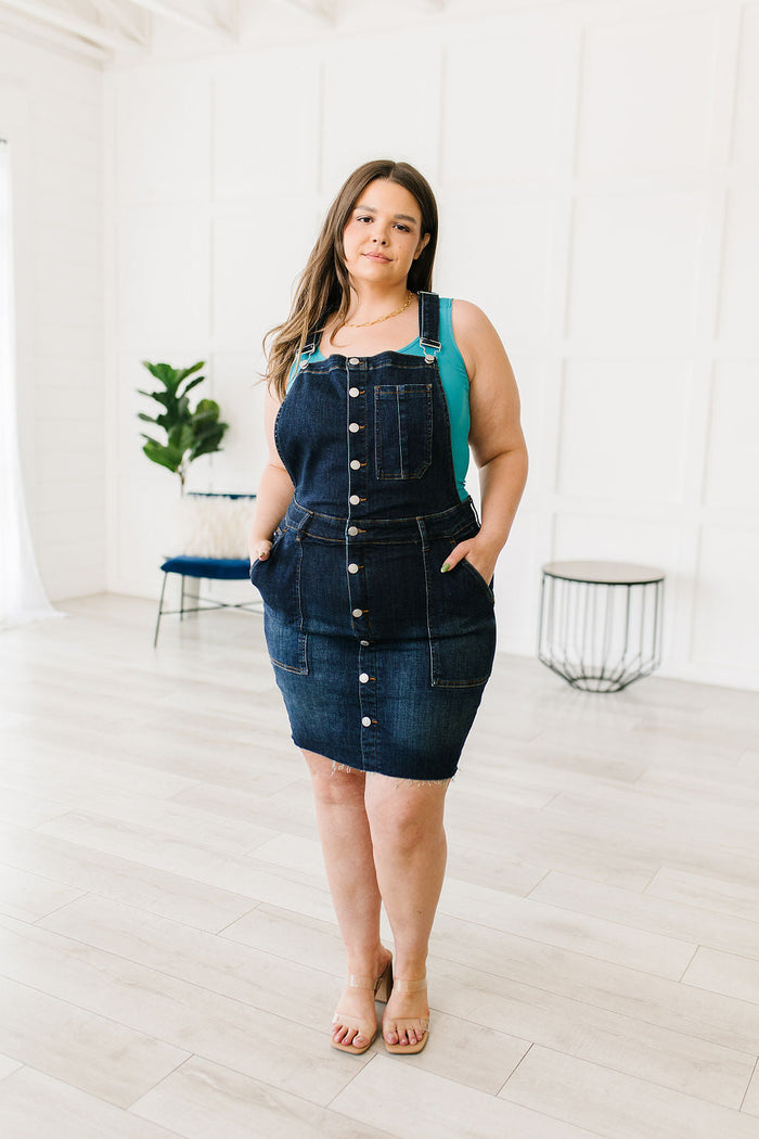 Judy Blue High Waist Denim Overall Dress