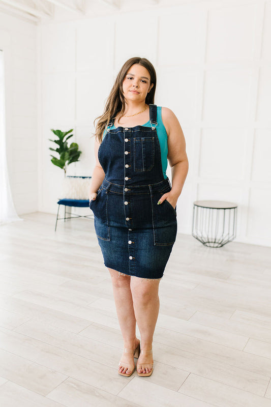 Judy Blue High Waist Denim Overall Dress