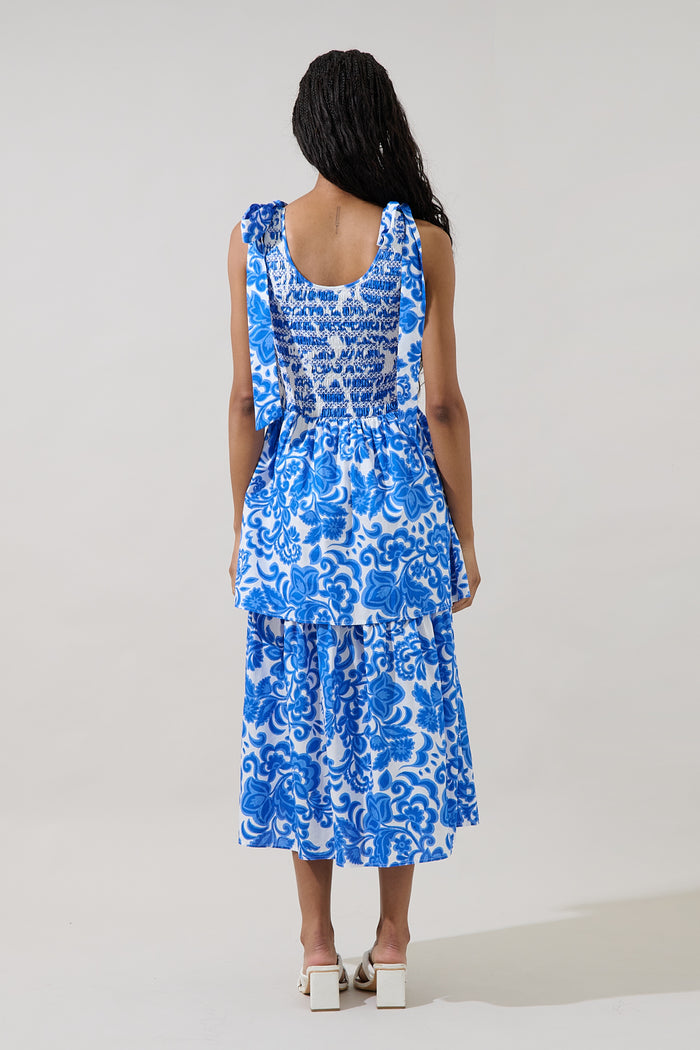 Kasia Smocked Midi Dress Magee Floral