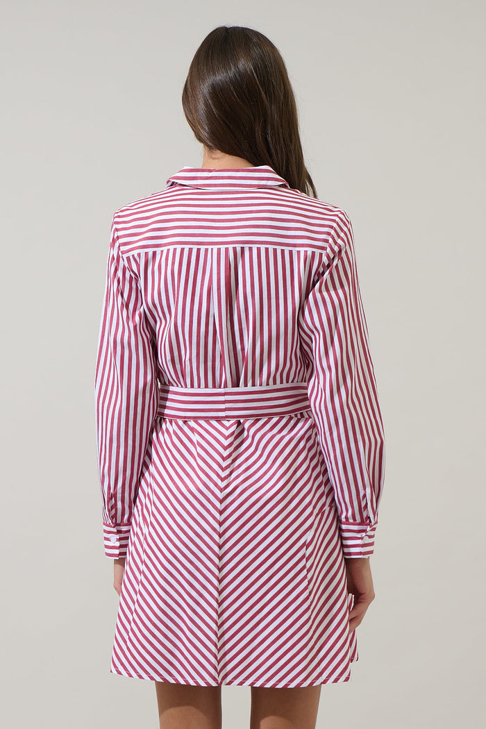 Kenada Stripe Flare Mini Dress