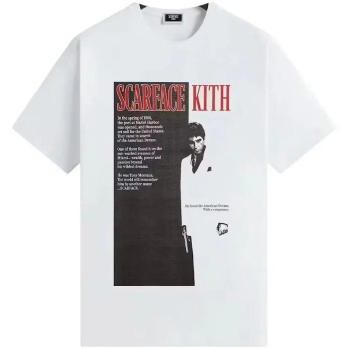 Kith x Scarface Film Poster Vintage Tee White - Afewvibe