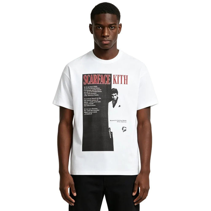 Kith x Scarface Film Poster Vintage Tee White - Afewvibe