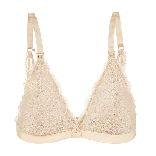 Lace Nursing Bralette Nude - Intimate Whispers