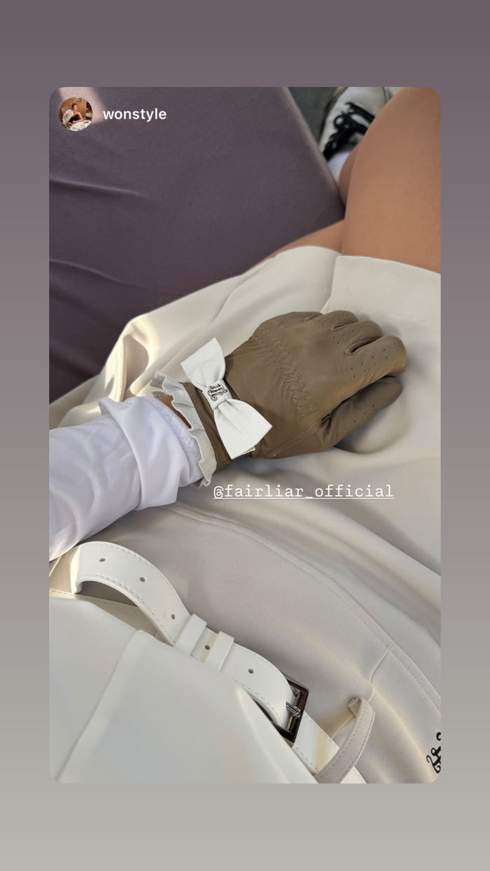 Lambskin Ribbon Gloves (Cocoa)