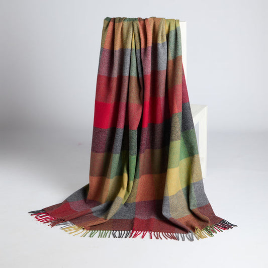 Lambswool Throw - Heritage Block #color_heritage-block