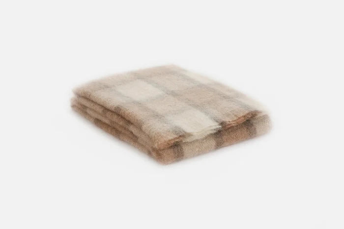Fawn - Brushed Mohair Throw