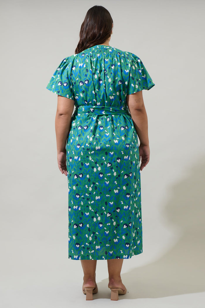 Laury Floral Mile Button Down Maxi Dress Curve