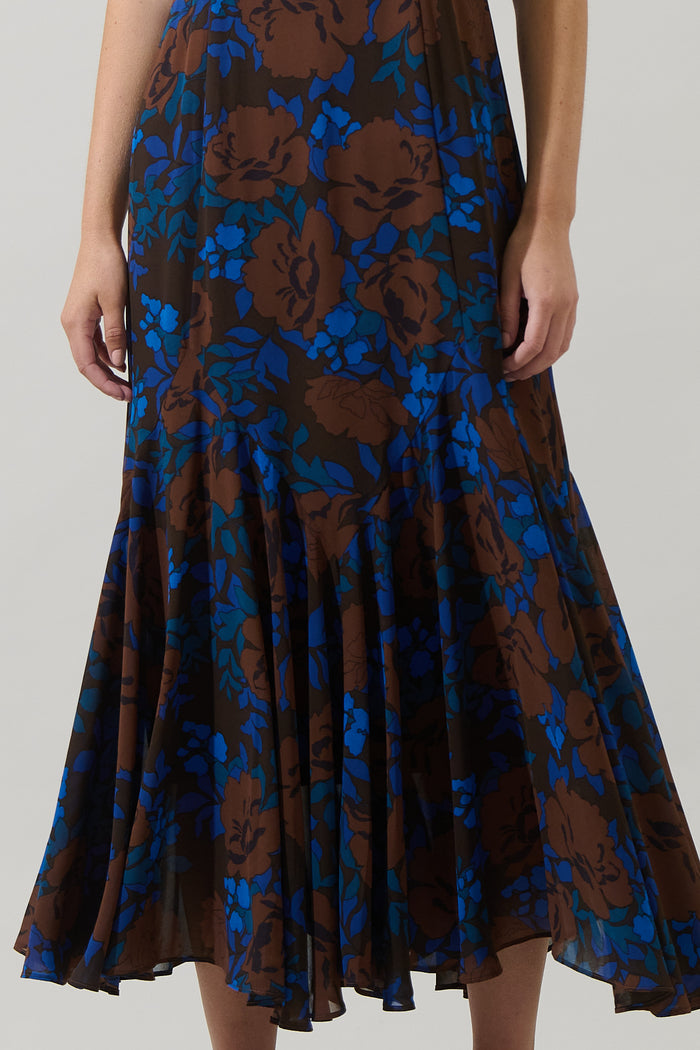 Lebanon Floral Hagny Pleated Midi Dress