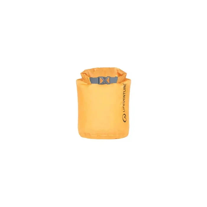 Lifeventure Ultralight Dry Bags 1 litre yellow shown from the front on a white background