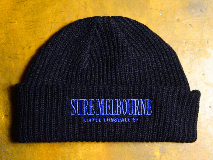 Little Lonsdale St. Cable Beanie - Navy